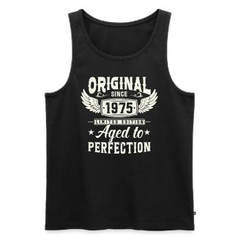 Birthday Legend '75 - Men's Premium Organic Tank Top - black - Front - Michal (187cm)