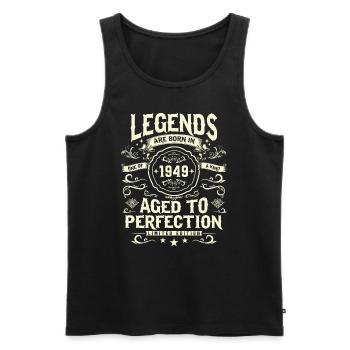 Vintage 1949: A gift for 74 years - Men's Premium Organic Tank Top - black - Front - Michal (187cm)