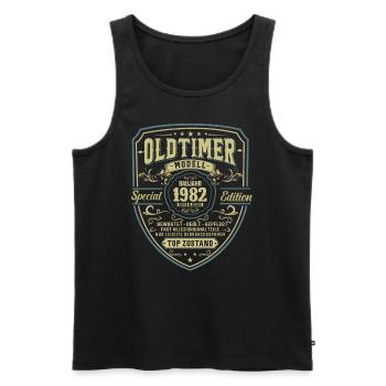 Vintage 1982: Einzigartiges Geburtstagsgeschenk! - Männer Premium Bio Tank Top - Schwarz - Vorne - Michal (187cm)