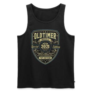 Vintage Geburtstagsgeschenk 2021 - 2 Jahre - Männer Premium Bio Tank Top - Schwarz - Vorne - Michal (187cm)