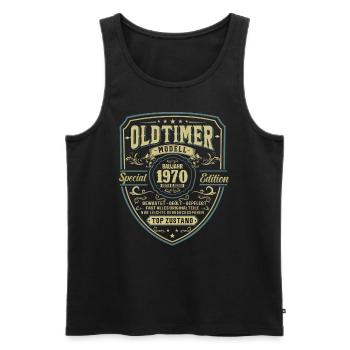 Vintage 1970 - Zeitloses Geschenk - Männer Premium Bio Tank Top - Schwarz - Vorne - Michal (187cm)