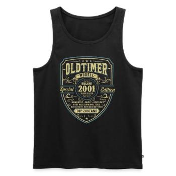 Vintage 2001 Geschenkidee - Männer Premium Bio Tank Top - Schwarz - Vorne - Michal (187cm)