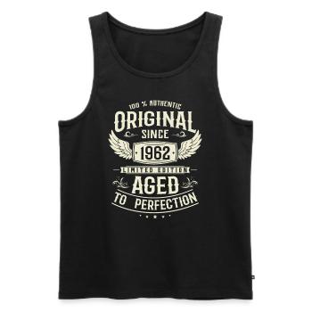 Vintage 1962 Gift Idea - Men's Premium Organic Tank Top - black - Front - Michal (187cm)