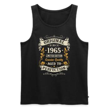 Cadeau nostalgique pour le 58e anniversaire - Débardeur bio Premium Homme - noir - Devant - Michal (187cm)