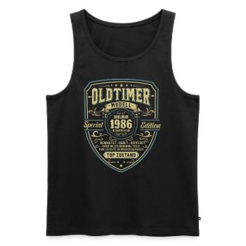 Vintage 1986 Geburtstagsüberraschung - Männer Premium Bio Tank Top - Schwarz - Vorne - Michal (187cm)