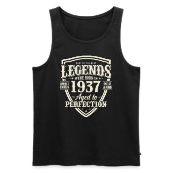 Vintage 1937 Cadeau d’anniversaire - Débardeur bio Premium Homme - noir - Devant - Michal (187cm)