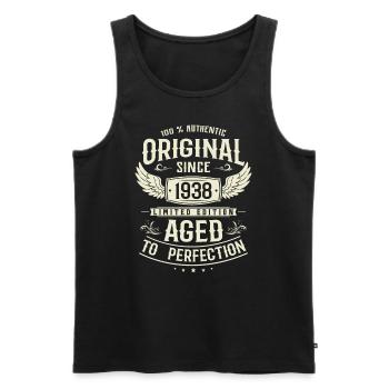 Birthday present born in 1938 85 years - Men's Premium Organic Tank Top - black - Front - Michal (187cm)