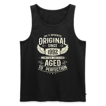 Vintage 1992 Surprise d’anniversaire - Débardeur bio Premium Homme - noir - Devant - Michal (187cm)