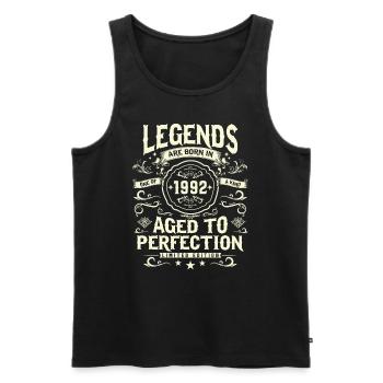 Cadeau Vintage Légendaire 1992 - Débardeur bio Premium Homme - noir - Devant - Michal (187cm)