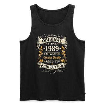 Retro Birthday Gift 1989 Original - Men's Premium Organic Tank Top - black - Front - Michal (187cm)
