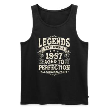 Legendär 1957 Geboren - Männer Premium Bio Tank Top - Schwarz - Vorne - Michal (187cm)