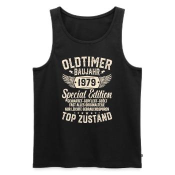 1979 Oldtimer Geschenk - Männer Premium Bio Tank Top - Schwarz - Vorne - Michal (187cm)
