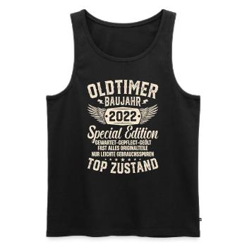 Oldtimer Geburtstagsgeschenk 2022 - Männer Premium Bio Tank Top - Schwarz - Vorne - Michal (187cm)