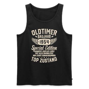 1954 Oldtimer Geburtstagsgeschenk - Männer Premium Bio Tank Top - Schwarz - Vorne - Michal (187cm)