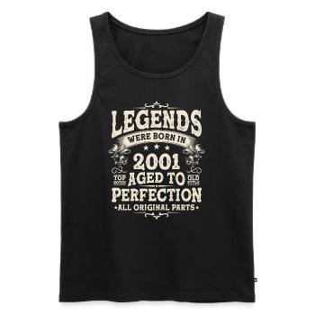 Legendary 2001 Birthday Legends - Men's Premium Organic Tank Top - black - Front - Michal (187cm)