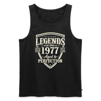 Legendary 1977 birthday present - Men's Premium Organic Tank Top - black - Front - Michal (187cm)