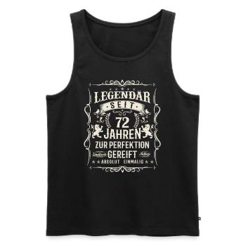 Legendäre 72 Jahre - Männer Premium Bio Tank Top - Schwarz - Vorne - Michal (187cm)