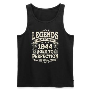 Legendary birthdays 1944 - 79/80 years - Men's Premium Organic Tank Top - black - Front - Michal (187cm)