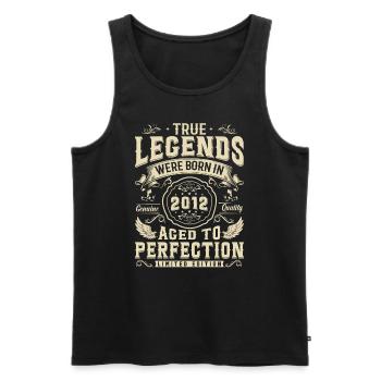 Legendary since 2012 - Men's Premium Organic Tank Top - black - Front - Michal (187cm)