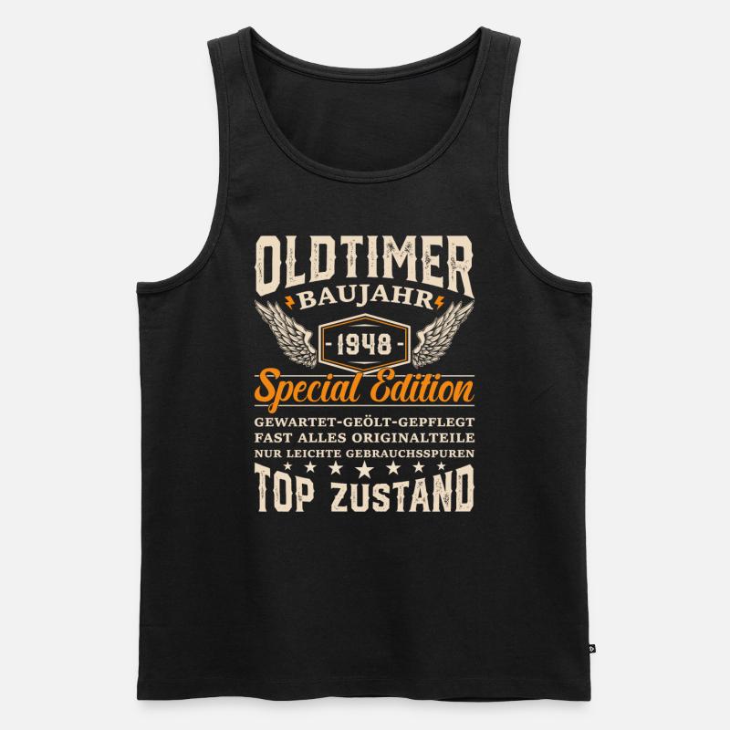 Jubiläumsfreude '48 - Männer Premium Bio Tank Top - Schwarz
