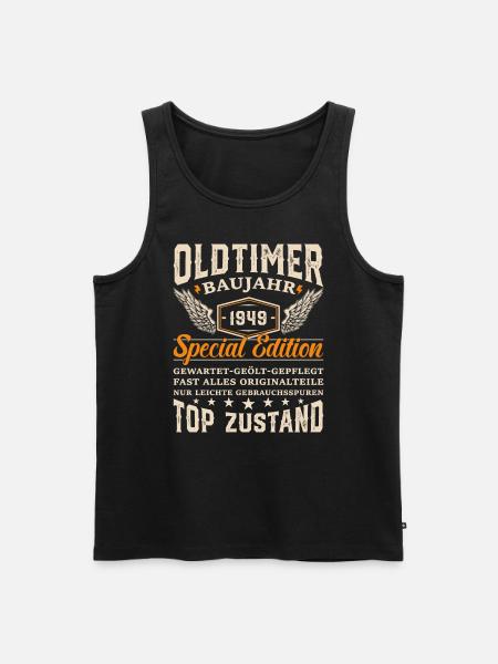 Jubiläumsfreude '49er - Männer Premium Bio Tank Top - Schwarz
