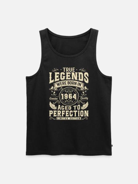 1964 Birthday Legend - Men's Premium Organic Tank Top - black