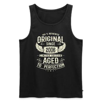 Vintage Birthday Gift 2006 - Men's Premium Organic Tank Top - black - Front - Michal (187cm)
