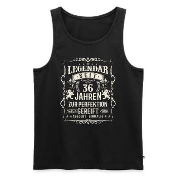 Legendäres Geburtstagsgeschenk 36 Jahre - Männer Premium Bio Tank Top - Schwarz - Vorne - Michal (187cm)