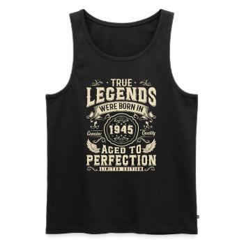 Legendär: 78-79 Jahre alt in 1945 geboren - Männer Premium Bio Tank Top - Schwarz - Vorne - Michal (187cm)