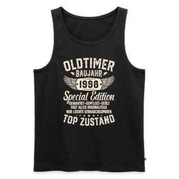 Vintage 1998 Geschenk - Männer Premium Bio Tank Top - Schwarz - Vorne - Michal (187cm)