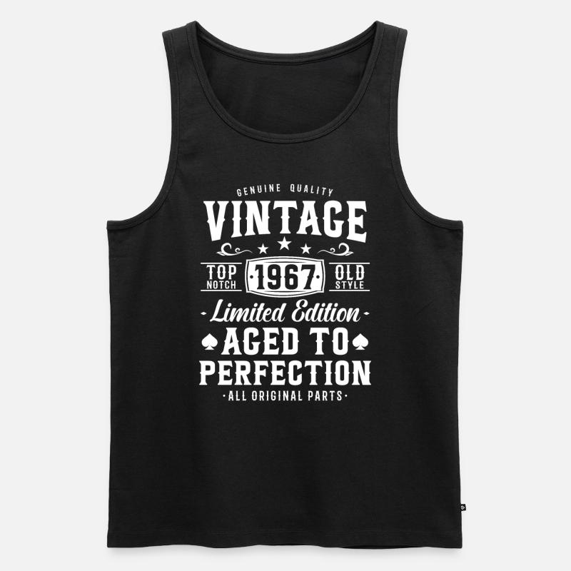 Nostalgie-Geschenk 1967 - Männer Premium Bio Tank Top - Schwarz