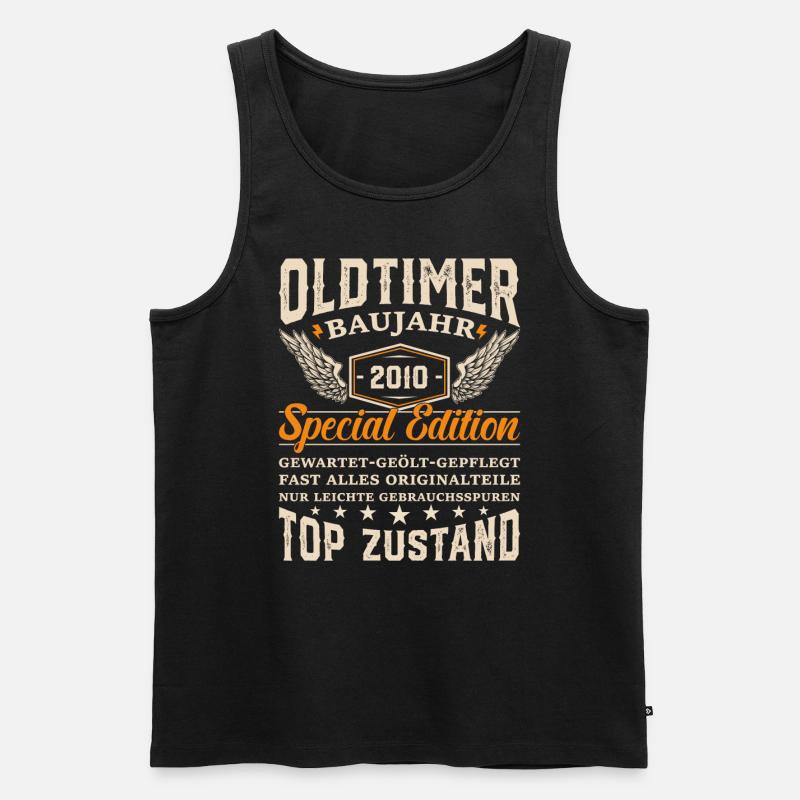 Retro Geschenkidee 2010 - Männer Premium Bio Tank Top - Schwarz