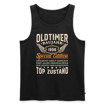 Jahrgang 1998: Vintage Geburtstagsgeschenk - Männer Premium Bio Tank Top - Schwarz - Vorne - Michal (187cm)