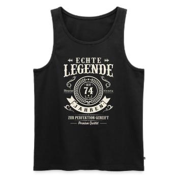 Legendäres Geschenkidee 74 Jahre - Männer Premium Bio Tank Top - Schwarz - Vorne - Michal (187cm)
