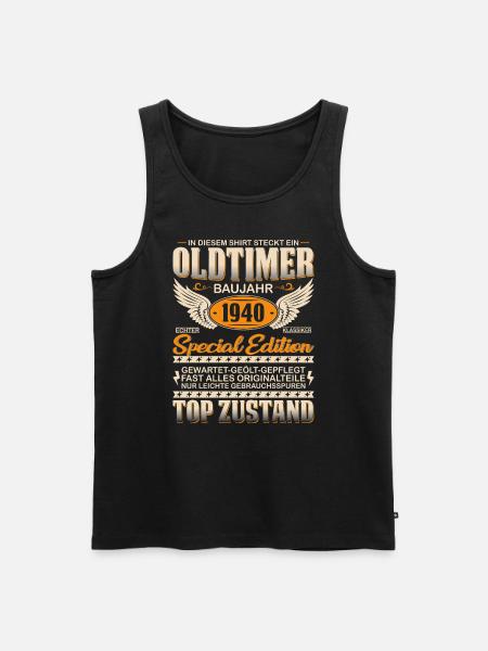 1940 Oldtimer Geschenk - Männer Premium Bio Tank Top - Schwarz