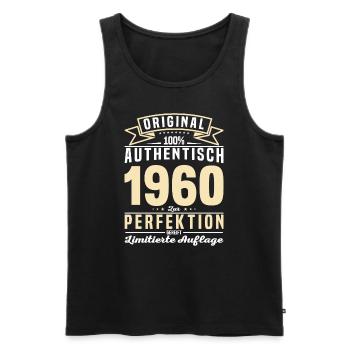 Vintage Jahrgangsgeschenk 1960er - Männer Premium Bio Tank Top - Schwarz - Vorne - Michal (187cm)