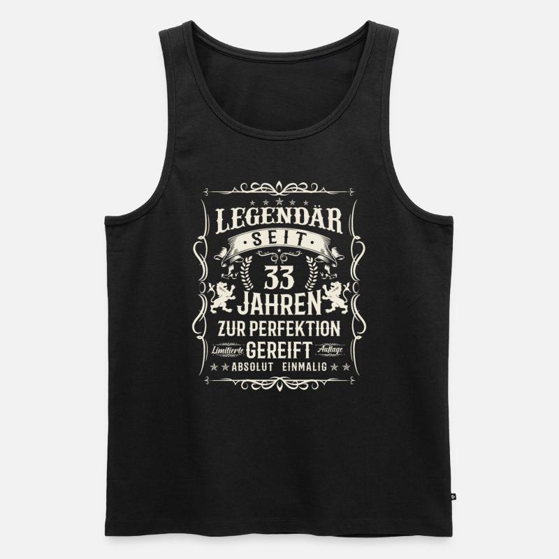Perfektion seit 33 Jahren - Männer Premium Bio Tank Top - Schwarz