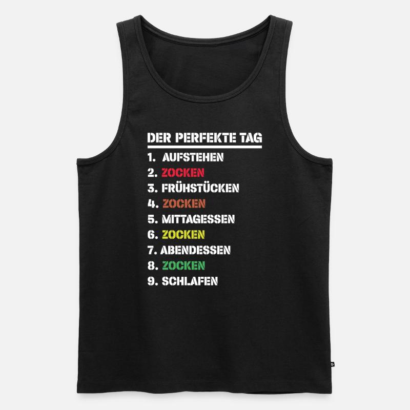 Zockertraum - Männer Premium Bio Tank Top - Schwarz