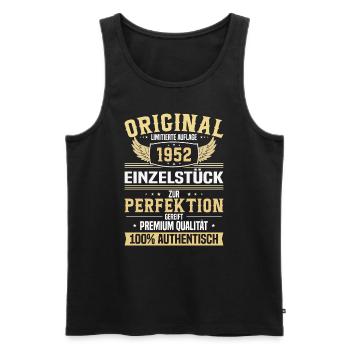 Vintage Original 1952 Limitierte Auflage - Männer Premium Bio Tank Top - Schwarz - Vorne - Michal (187cm)