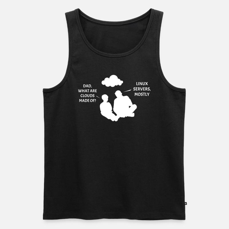 Linux Server Cloudscape - Men's Premium Organic Tank Top - black