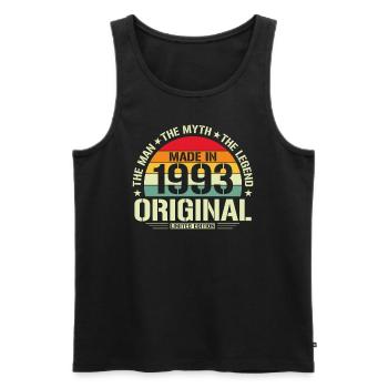 Mythos 1993 Limited Edition - Men's Premium Organic Tank Top - black - Front - AI Model Male 178 light (178cm)