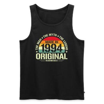 Unverwechselbar - 1994 Legenden - Männer Premium Bio Tank Top - Schwarz - Vorne - Michal (187cm)