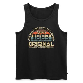 Legendary 1993 Birthday - Men's Premium Organic Tank Top - black - Front - Michal (187cm)