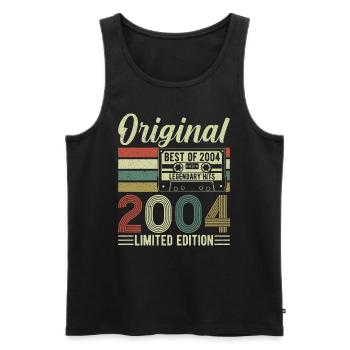 2004 - Vintage Birthday - Men's Premium Organic Tank Top - black - Front - Michal (187cm)