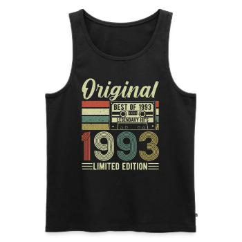 1993: Vintage Birthday - Men's Premium Organic Tank Top - black - Front - Michal (187cm)