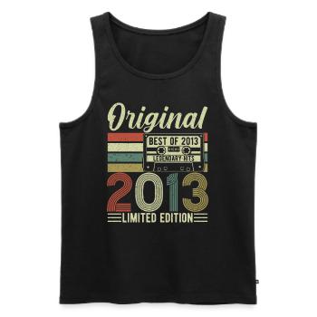 2013 - Vintage 10th Birthday - Men's Premium Organic Tank Top - black - Front - Michal (187cm)
