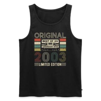 2003 - Vintage Legend - Men's Premium Organic Tank Top - black - Front - Michal (187cm)