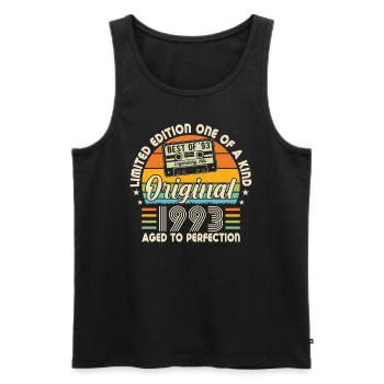 1993 - Vintage Birthday Humor - Men's Premium Organic Tank Top - black - Front - Michal (187cm)