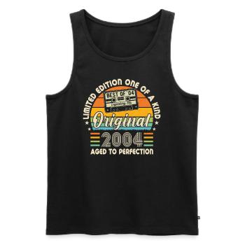 2004 Birthday - Men's Premium Organic Tank Top - black - Front - AI Model Male 178 light (178cm)