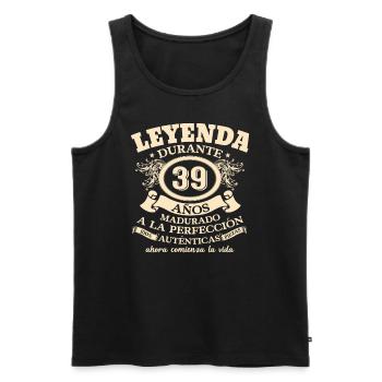 1984: Regalo de Cumpleaños Retro - Männer Premium Bio Tank Top - Schwarz - Vorne - AI Model Male 178 light (178cm)